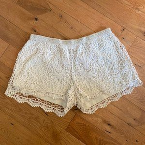 Mossimo Cream Lace Shorts, Size M